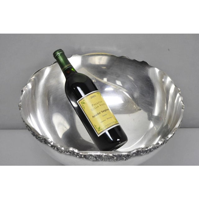 Silver Mid 20th Century f.b. Rogers Victorian Silver Plated Bar Punch Bowl Ice Bucket Champagne Chiller For Sale - Image 8 of 11