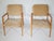 Two chic 70s armchairs. Super comfortable cherry wood armchairs. Very good original condition, see photos. Width 60 cm,...