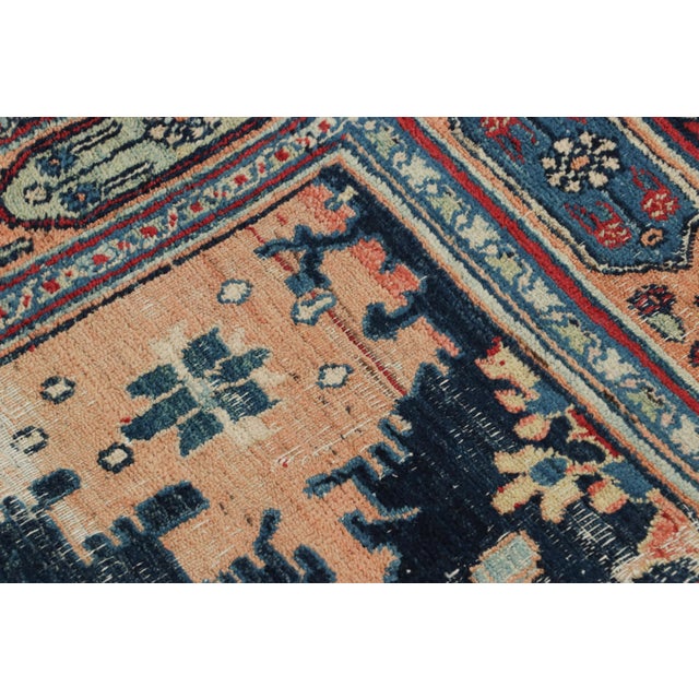 Rug & Kilim Antique Doroksh Persian Runner Rug, Blue With Geometric Medallions - Rug & Kilim For Sale - Image 4 of 8