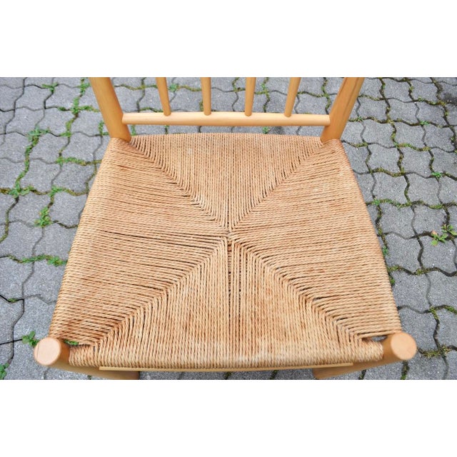 Modern Danish Model J-151Beech Dining Chair by Erik Ole Jorgensen for Kvist Mobler, 1960s For Sale - Image 18 of 18