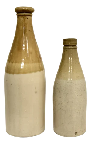 Rustic 2-Tone Pottery Bottles