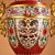 1970s Monumental Pair of Chinese Cloisonné Enamel Vases With Gilt Dragon Handles For Sale - Image 4 of 9