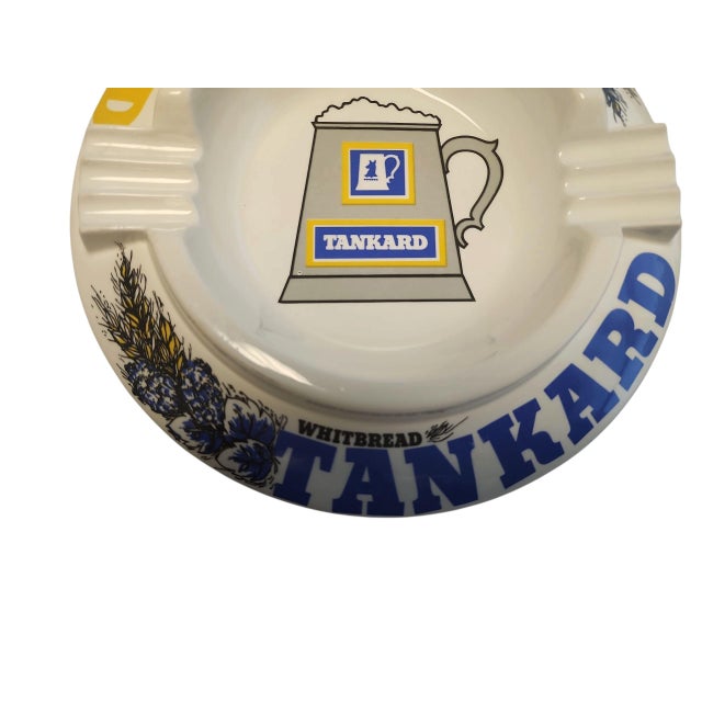 Mid-Century Modern Vintage English Whitbread Tankard Ale Pub Ashtray For Sale - Image 3 of 5