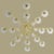 Italian modern flushmount with clear Murano glass globes with twisted texture on gold finish metal frame / Made in Italy...