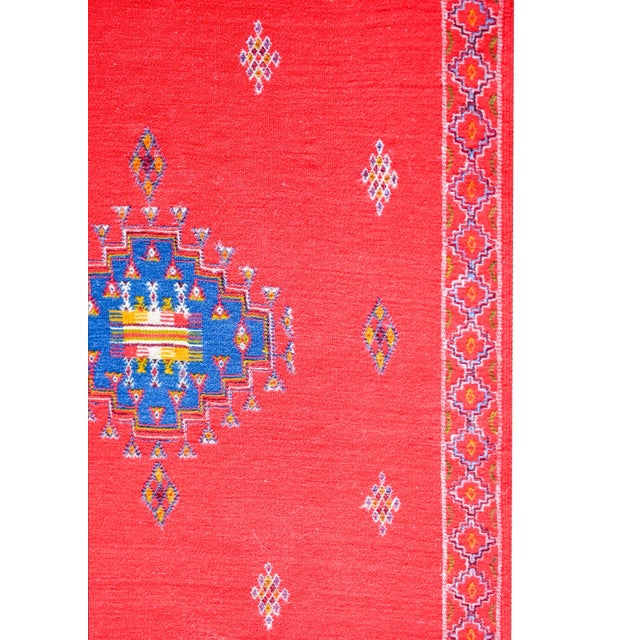 Textile Vintage Moroccan Flatweave Rug For Sale - Image 7 of 11