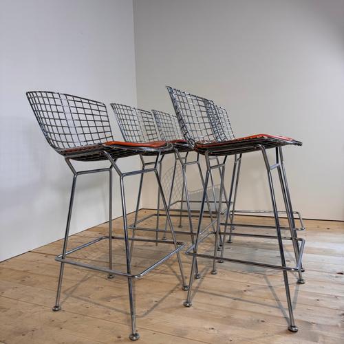 Metal Vintage Bar Stool by Harry Bertoia for Knoll International, 1960s For Sale - Image 7 of 13