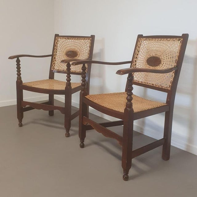 Monastery Medaillon Webbing Armchairs, 1930s, Set of 2 For Sale - Image 18 of 18