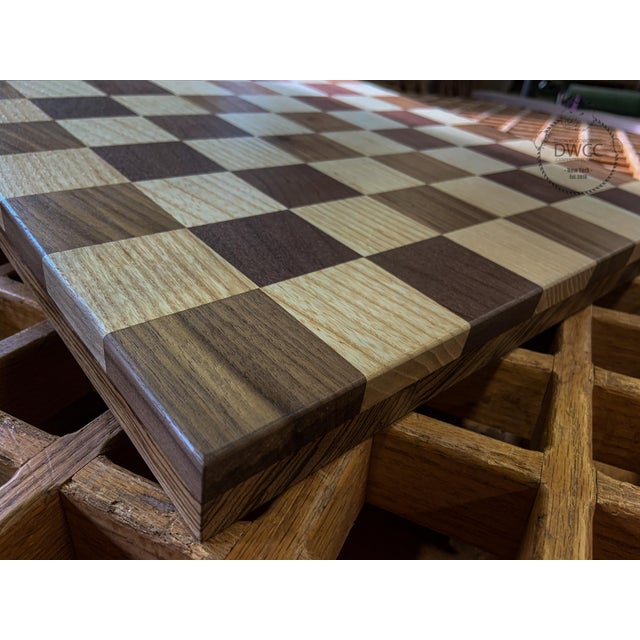 Contemporary Handcrafted Wooden Chess Board – Solid Hardwood, Tournament Size, Minimalist Modern Design For Sale - Image 3 of 7