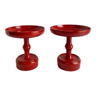 Vintage Buddhist Offering Pedestals - a Pair For Sale