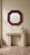 Vintage Octagonal Burgundy Top Mirror, 1960s For Sale - Image 4 of 7