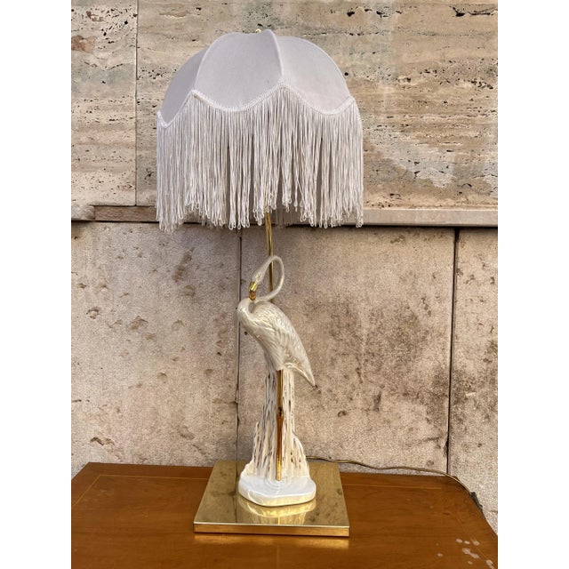 Art Deco Ceramic and Brass Lamp, 1930s For Sale - Image 9 of 9