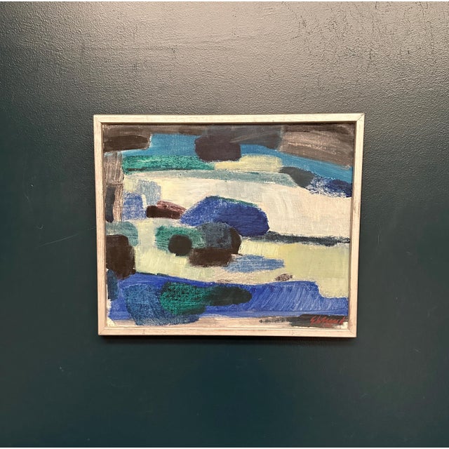 Bengt Eklund, Blue Coast (Blå Kust), 1950s, Oil on Canvas, Framed For Sale - Image 7 of 15