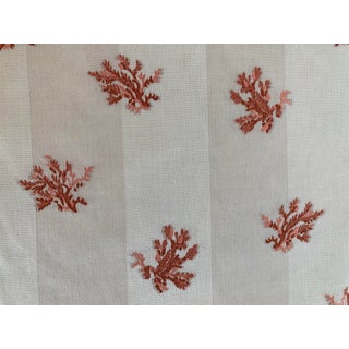 Vintage Robert Allen Sea Coral Fabric Remnant-28”x 30” For Sale