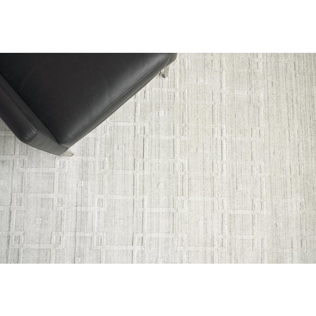 Exquisite Rugs Castelli Handmade Bamboo Silk & Cotton Ivory Rug-12'X15' For Sale In Los Angeles - Image 6 of 7