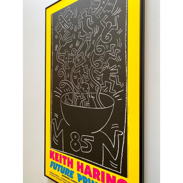 Keith Haring Vintage 1990 Lithograph Print Framed Large Pop Art Exhibition Poster " Untitled " 1985 For Sale - Image 14 of 15