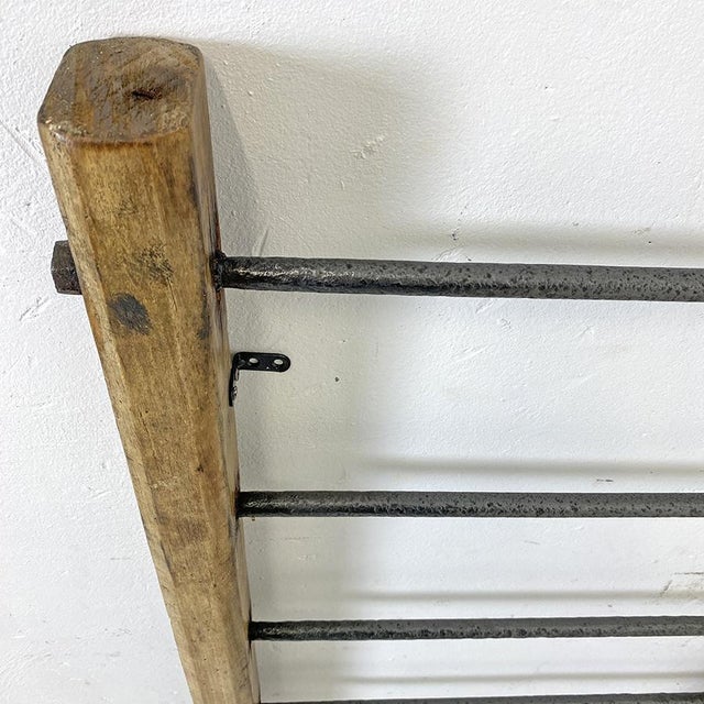 Brown Antique Towel Rack in Oak For Sale - Image 8 of 9