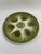 Mid-Century Modern Mid 20th Century French Orchies Olive Green Majolica Oyster Plate For Sale - Image 3 of 13