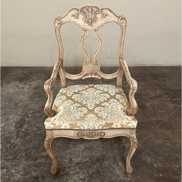 Antique Liegoise Louis XIV Armchairs in Stripped Oak For Sale - Image 10 of 16