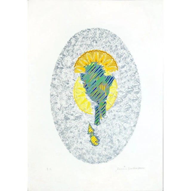 Peacock is an original colored lithograph realized by Mario Padovan in the 1970s. Hand-signed in pencil on the lower...