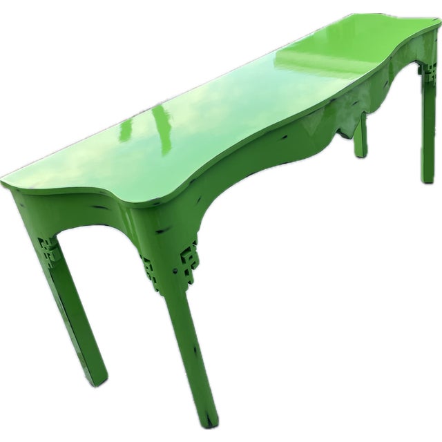 Chinese Chippendale Style Lacquered Console by Minton-Spidell For Sale - Image 9 of 12