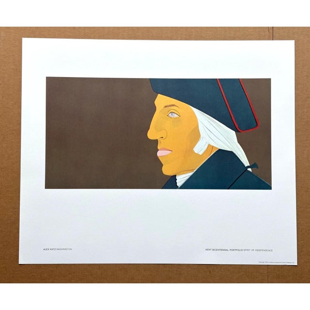Pop Art Framed Alex Katz Print "Washington", Kent Spirit of Independence Portfolio '75 For Sale - Image 3 of 5
