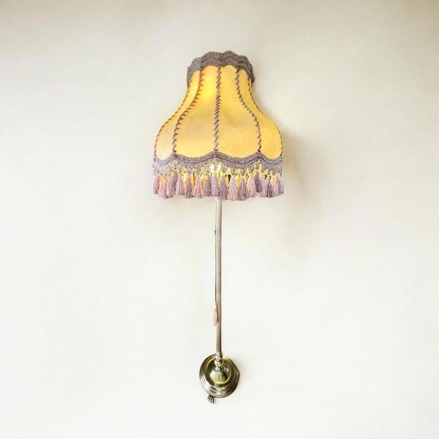 Mid-Century Neoclassical Brass Floor Lamp with Lion's Feet and Leather Shade, 1950s-1960s For Sale - Image 11 of 11