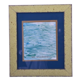 1990s Rippling Serenity, Oil on Paper, by Kamran Khavarani For Sale