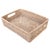 Boho Chic Artifacts Rattan Rectangular Storage Basket with Rounded Corners in White Wash - 14" For Sale - Image 3 of 8