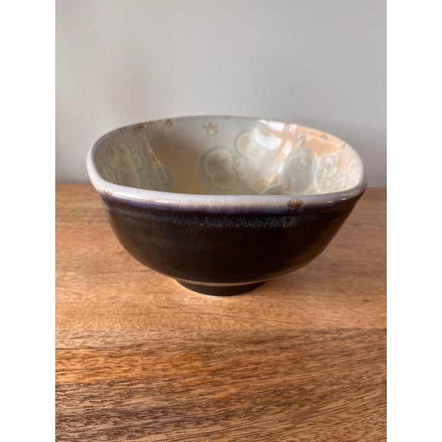 Bill Campbell Crystalline Glazed Bowl Handcrafted in 2016 For Sale - Image 4 of 12