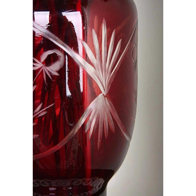 Vintage Cut Crystal Vase For Sale - Image 3 of 5