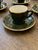 Late 20th Century Late 20th Century Apilco Green + Gold Bistroware Demitasse Cups + Saucers, Set of Ten For Sale - Image 5 of 12