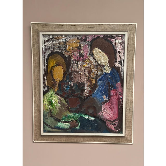 Gösta Falck, Girls in Interior, 1960s, Oil on Canvas, Framed For Sale - Image 8 of 18