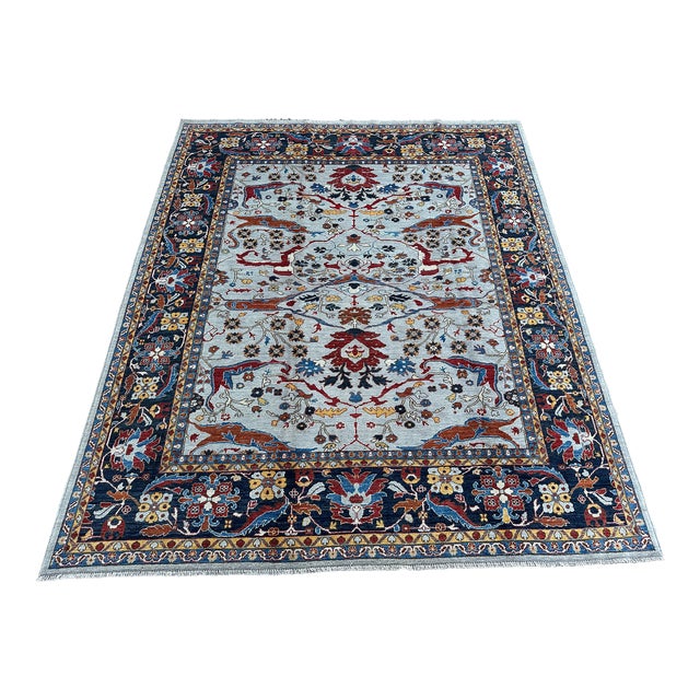 Boho Chic Ziegler Hand Knotted Area Rug 8'5" X 9'9" For Sale