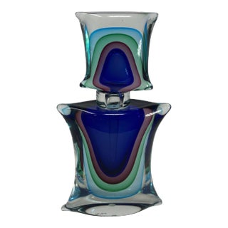 Murano Glass Bottle With Stopper For Sale