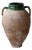 19th Century Mediterranean Terracotta Jar with Green Glazed Rim and Handles For Sale