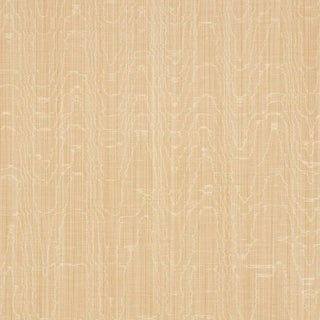 SAMPLE - Schumacher Beau Cotton Linen Moire Fabric In Soft Gold For Sale