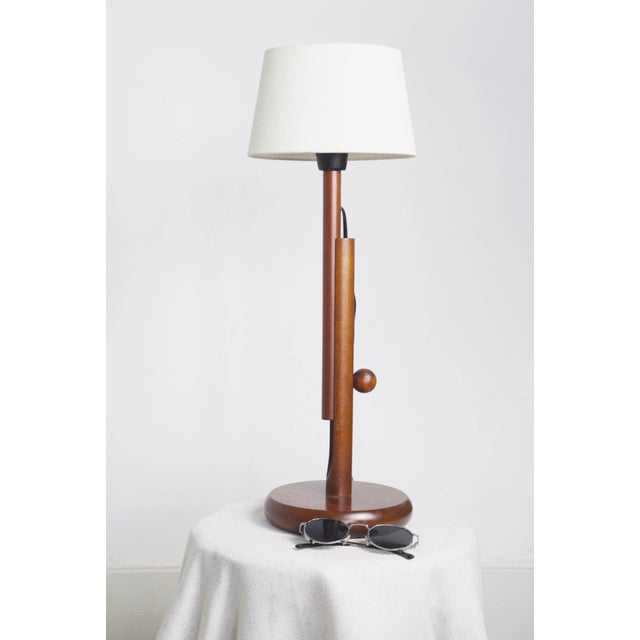 Scandinavian Teak Adjustable Table Lamps, 2000s, Set of 2 For Sale - Image 4 of 11