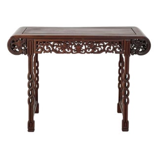 Chinese Pierced Hardwood Altar Table For Sale