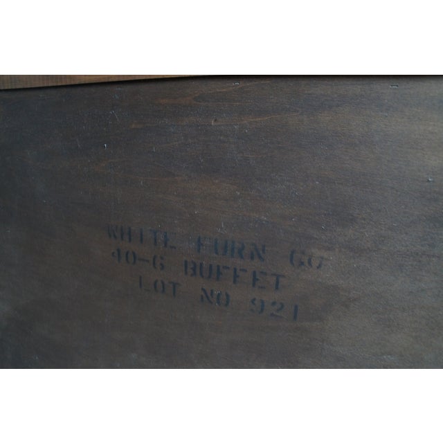 1970s White Furniture Italian Provincial Neoclassical Style Walnut Buffet Sideboard For Sale - Image 13 of 13