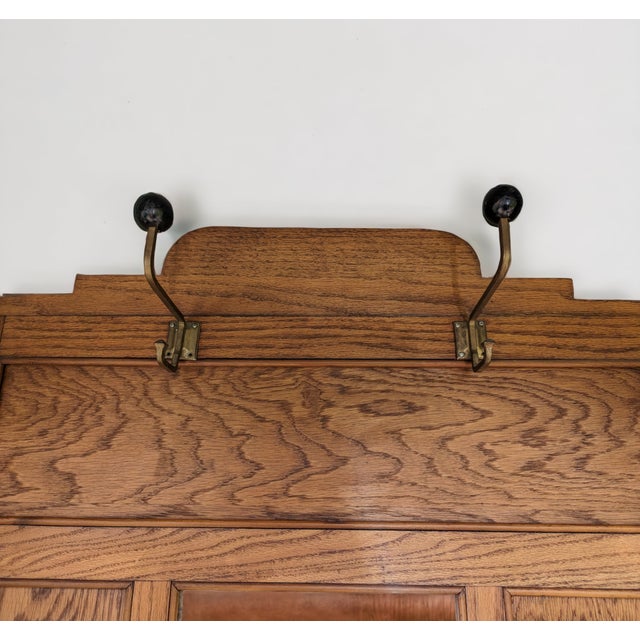 Antique Quartersawn Oak Arts and Crafts Mission Style Hall Tree Chairish