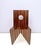 Contemporary Vintage Italian Handmade Geometrical Beech and Walnut Side Chair, 1980s For Sale - Image 3 of 13