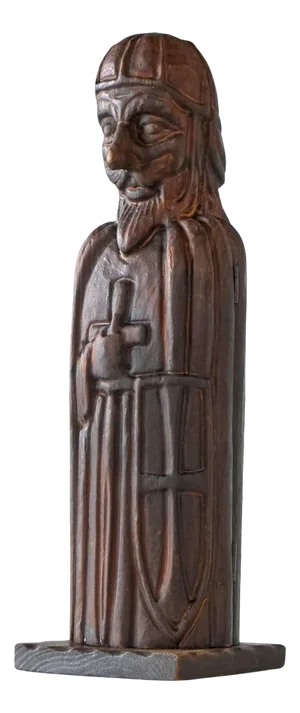 Whimsical Knight Bottle Holder in Wood, 1960s
