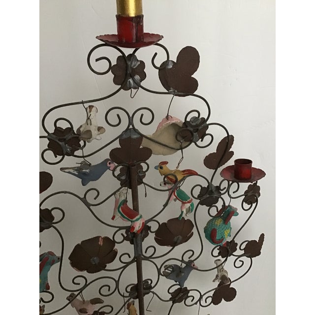 Vintage Aurelio Flores Style Mexican Folk Art Tree of Life Sculpture For Sale - Image 9 of 13