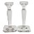 Vintage French Country Crystal Candlesticks For Sale