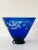 A Correia Studios cut and etched glass conical bowl. Postmodern design in geometric form and vibrant color from 1989....