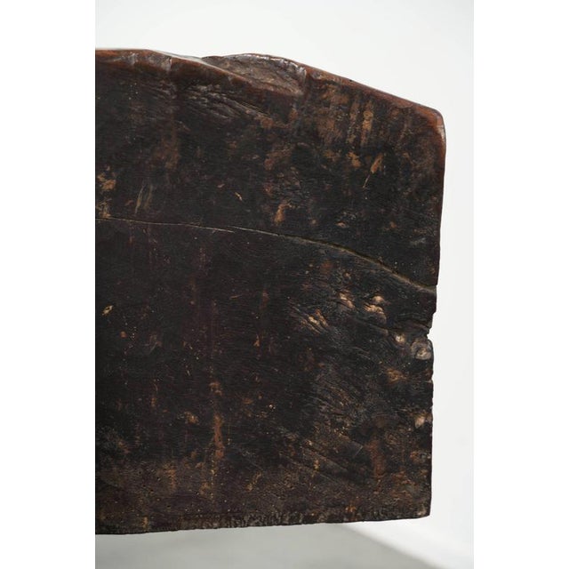 Antique Farmhouse Spanish Walnut Hall Bench For Sale - Image 16 of 18