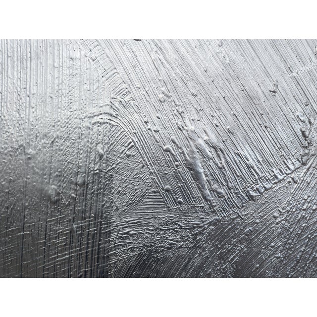 Matt Aston "Quicksilver" Large Contemporary Abstract Metallic Silver Gestural Painting, 2024 For Sale - Image 12 of 12