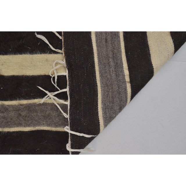 Black Vintage Anatolian Angora Wool Rug For Sale - Image 10 of 10