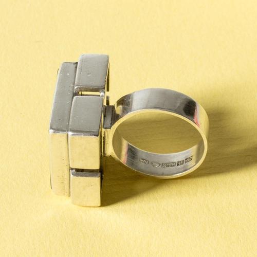 Silver and Onyx Ring by Helge Narsakka, 1963 For Sale - Image 6 of 7