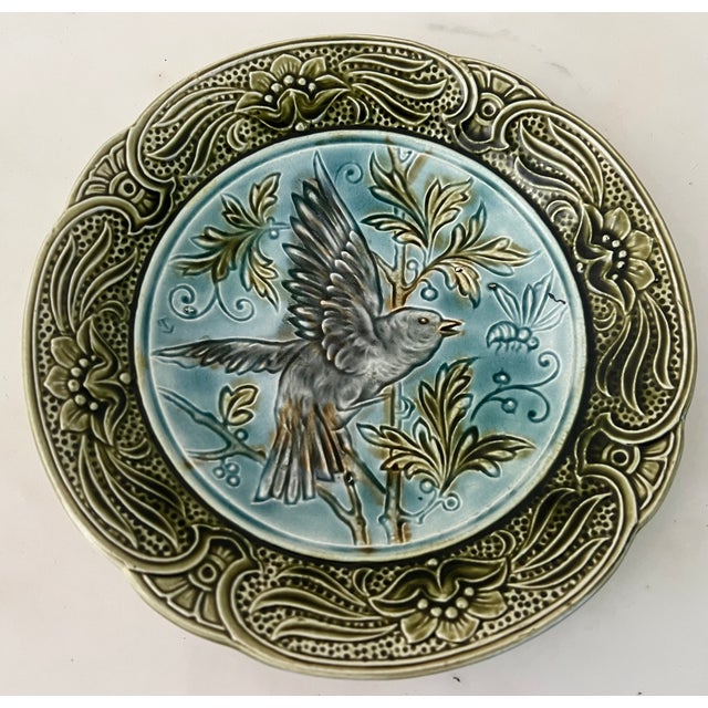 Ceramic 19th Century Belgian Majolica Plate by Wasmuel For Sale - Image 7 of 10